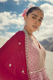 Pink Beautiful Sequins Embroidered With Khatli Work Women Wedding Gown - women's fashion mart