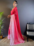 Elegant Rainbow Stone Saree  women's fashion mart