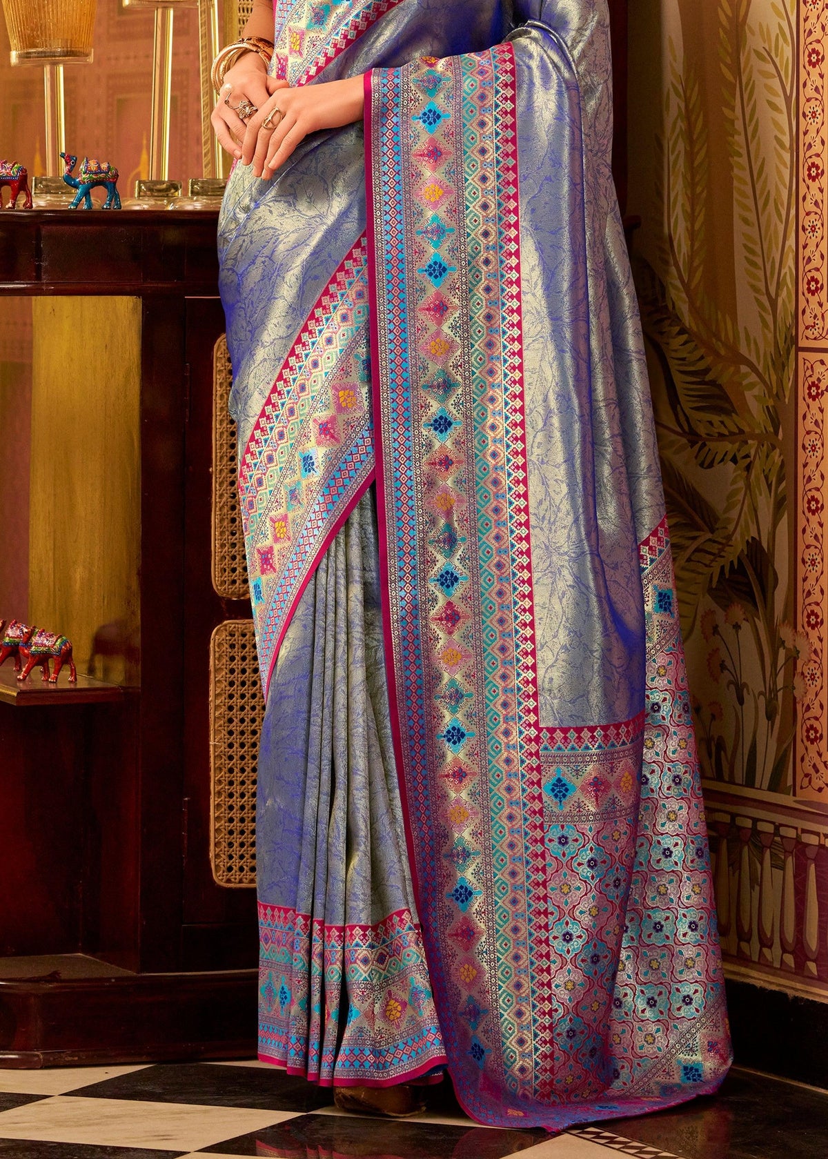 Lavender Purple Kanjivaram Saree