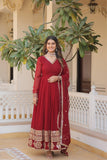 TRADITIONAL elegance Attractive Embroidered Sequins WORK WOMEN GOWN  women's fashion mart