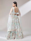 Net Multi-Sequins Work Semi-Stitched Lehenga  women's fashion mart