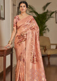 Classy Paech Woven Banarasi Tissue Organza Silk Saree With Digital Print