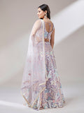 Net Multi-Sequins Work Semi-Stitched Lehenga  women's fashion mart