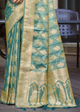 Neptune Green Woven Banarasi Silk Saree