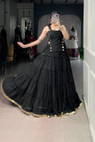 14 Meter Full Gher Navratri Showstopper Lehenga Choli With Mirror Koti