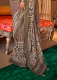 Fossil Grey Madhubani Printed Saree
