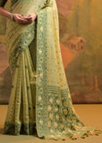 Herbal Green Woven Cotton Jamdani Saree