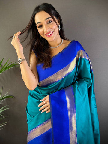 Radiant Harmony Katan Silk Saree  women's fashion mart