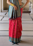 Bridal Red Woven Banarasi Silk Saree