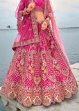 Wedding Pink Heavy Embroidered Designer Lehenga