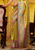 Classy Golden Yellow Kanjivaram Saree