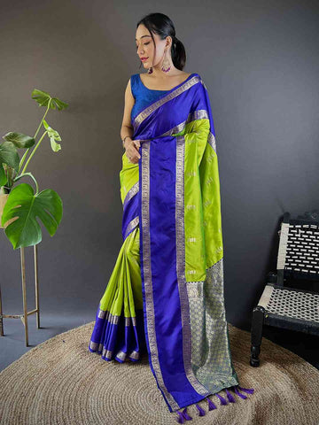 Eyecapthear Gadhwal Pure Soft Silk Festive Wear Saree  women's fashion mart