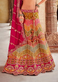 Raspberry Pink Banarasi Silk Embroidered Designer Lehenga
