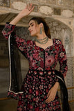 Black Indowestern Heavy  Resham Embroidered Anarkali And Lehenga Set - women's fashion mart
