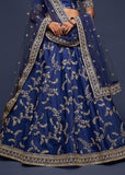 Princess Blue Georgette Embroidered Lehenga With Net Dupatta