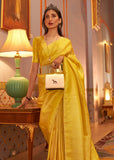 Aureolin Yellow Dual Tone Kanjivaram Silk Saree