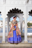 Jacquard Silk Designer Weaving Zari Work Paithani Lehenga Set