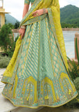 Aruba Blue Heavy Embroidered Designer Lehenga Set