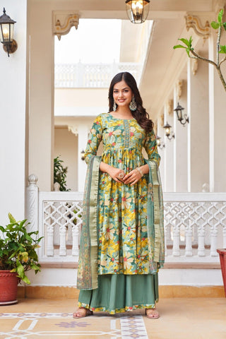 Printed Cotton Palazzo Set  women's fashion mart