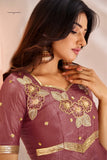 Coral Luxe Organza Handwork With Embroidered Anarkali