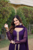 Readymade Embroidered Work Women Kurti Pant With Dupatta Set - women's fashion mart