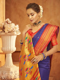 Pristine Purple Pure Aniruddh Silk Pathani Saree - women's fashion mart