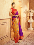 Whimsical Wine Pure Aniruddh Silk Pathani Saree - women's fashion mart