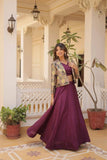 Exclusive Ready-to-Wear Lehenga Choli -WOMEN FASHION Wine women's fashion mart