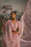 Luxury Pink Soft Net Lehenga Choli With Dori, Zarkan And Sequins Handwork