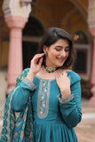 Stunning Sequins Embroidered Work Wedding Anarkali Set - women's fashion mart