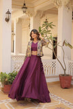 Exclusive Ready-to-Wear Lehenga Choli -WOMEN FASHION Wine women's fashion mart