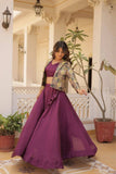 Exclusive Ready-to-Wear Lehenga Choli -WOMEN FASHION Wine women's fashion mart