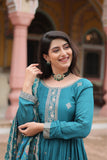 Stunning Sequins Embroidered Work Wedding Anarkali Set - women's fashion mart