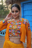 Designer Readymade Traditional Gamthi Threadwork Lehenga Choli For Navratri