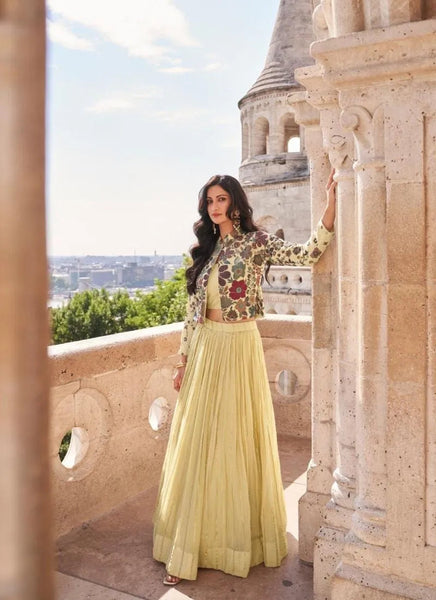 Beautifully printed viscose silk 3 Piece set in Cream - women's fashion mart