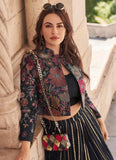 Beautifully printed viscose silk 3 Piece set in Black - women's fashion mart