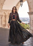 Beautifully printed viscose silk 3 Piece set in Black - women's fashion mart