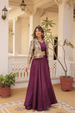 Exclusive Ready-to-Wear Lehenga Choli -WOMEN FASHION Wine women's fashion mart