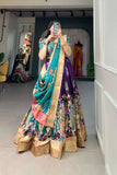 Designer Kalamkari Printed Dola Silk Lehenga Choli - women's fashion mart