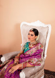 Orchid Purple Woven Paithani Silk Saree With Contrast Blouse