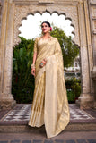 Gold Tissue Saree with Zari Weaving Explore Acriine Ethnic Collection