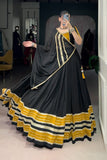 Black Beautiful Pure Rayon Original Mirror Work Stunning Navratri Lehenga Choli
