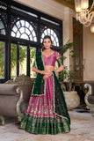 Kanchipuram Silk Lehenga Set With Zari Weaving & Georgette Dupatta