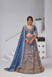 Divine Grandeur Royal Raw Silk Bridal Lehenga