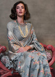 Silver Grey Woven Banarasi Mulmul Cotton Jamdani Saree