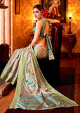 Classy Grey Woven Silk Saree With Kalamkari Fine Print