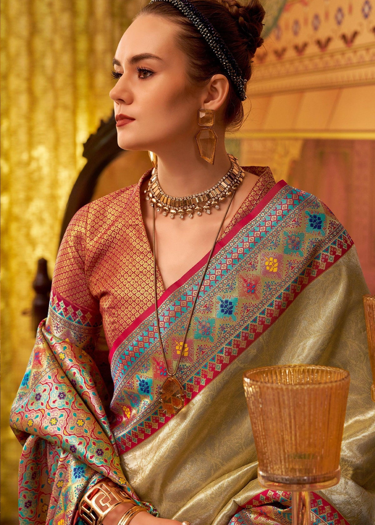 Royal Beige Kanjivaram Saree