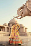 Yellow Embroidery With Print And Diamond Work Bridal Lehenga For Wedding -Bridal Lehenga Default Title women's fashion mart