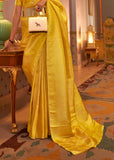 Aureolin Yellow Dual Tone Kanjivaram Silk Saree