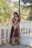 Stunning Premium Dark Maroon Anarkali Set - women's fashion mart